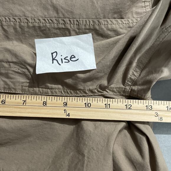 Wide Leg Utility Pants Size Medium Poplin High Rise Drawstring Lagenlook Baggy - Picture 11 of 13